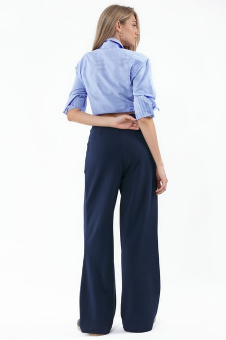 Gürtellose Stretch-Palazzo-Hosen - Image 3