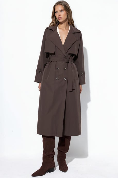 Doppelreihiger Gürtelt trenchcoat - Image 5