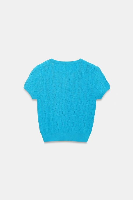 Damen Kurzjäckchen mit Jacquard-Muster und Knöpfen - Image 6