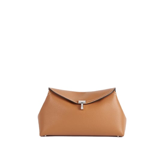 Toteme T-Lock Clutch aus genarbtem Leder - Image 1