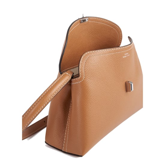 Toteme T-Lock Clutch aus genarbtem Leder - Image 3