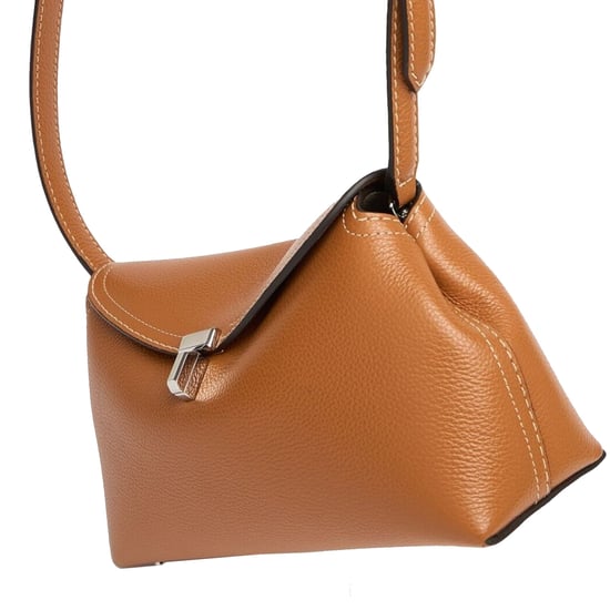 Toteme T-Lock Clutch aus genarbtem Leder - Image 5