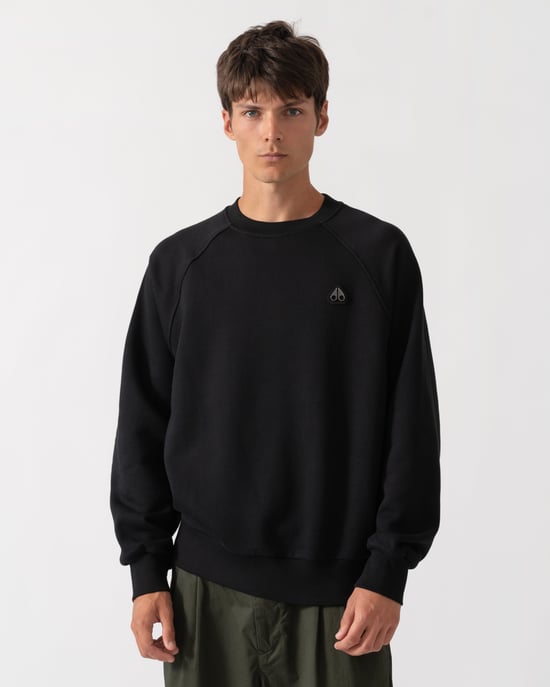 Lässiges Langarm-Sweatshirt mit Logo-Detail in Schwarz - Image 1