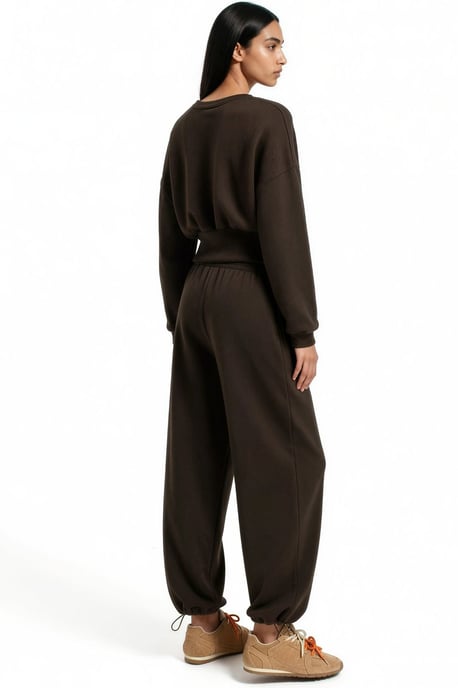 Damen Cropped Rundhals Sweatshirt - Image 3
