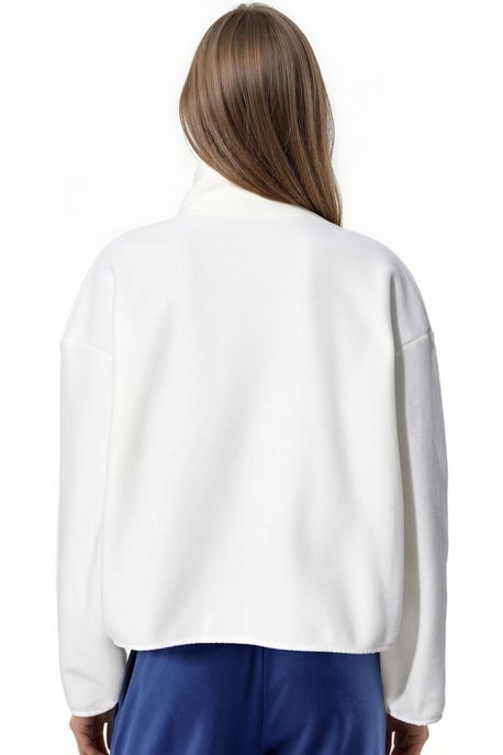 Damen Halbzipper Crop Sweatshirt - Image 3