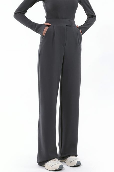 Damen Stretch Palazzo-Hosen mit Klettverschluss - Image 1