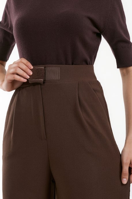 Hochstretchige Palazzo-Hosen für Damen mit Klettverschluss - Image 4