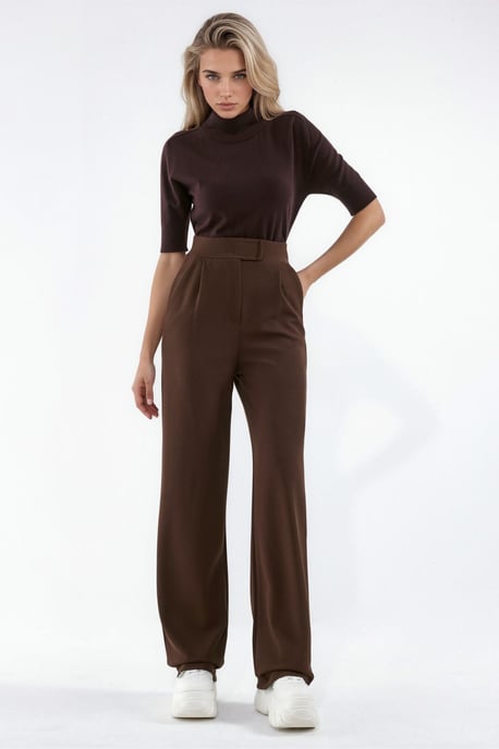 Hochstretchige Palazzo-Hosen für Damen mit Klettverschluss - Image 5