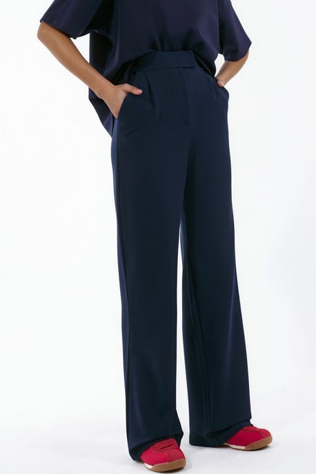 Damen Stretch Palazzo-Hosen mit Klettverschluss - Image 1