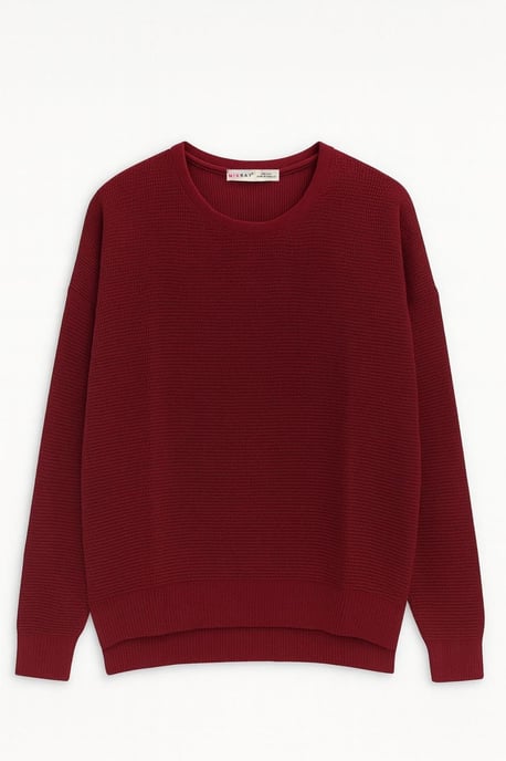 Bootsausschnitt Entspanntes Fit Sweater - Image 1
