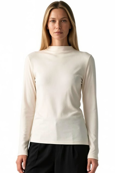 Slim Fit Halbturtleneck-Bluse - Image 1