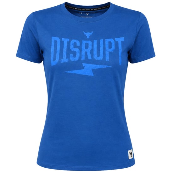 Under Armour x Project Rock Disrupt Damen Blau T-Shirt - Image 1