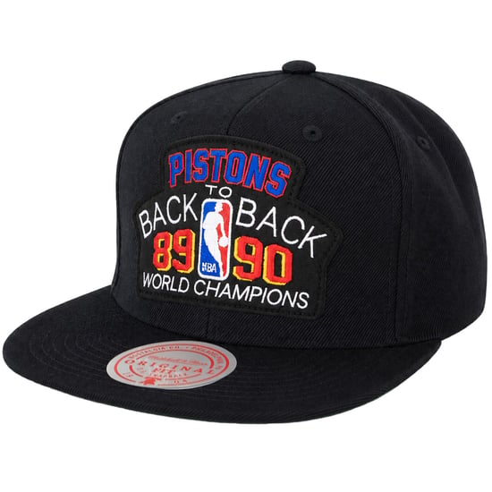 Mitchell & Ness NBA Detroit Pistons B2B Schwarze Kappe - Image 1
