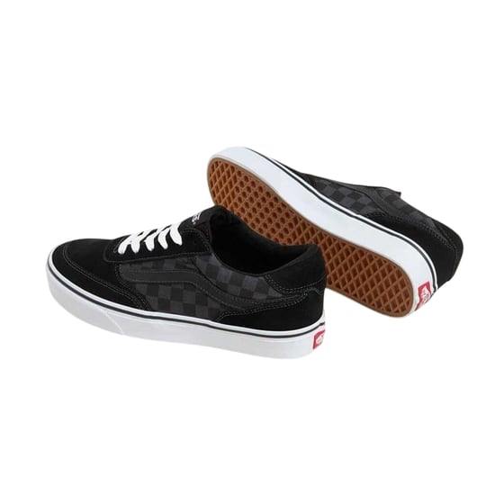 Vans - "Brooklyn" Kariert Sneaker für Herren, Wildleder, Niedrig geschnitten (Schwarz) - Image 3