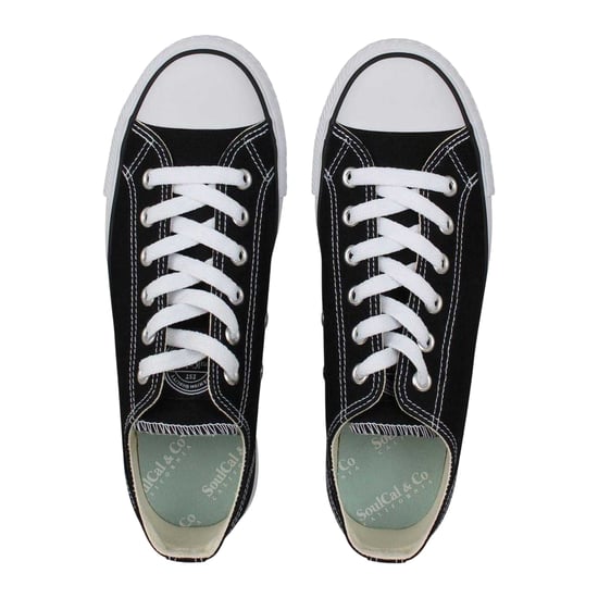 SoulCal - Sneaker für Damen, Canvas, Flach (Schwarz/Weiß) - Image 4
