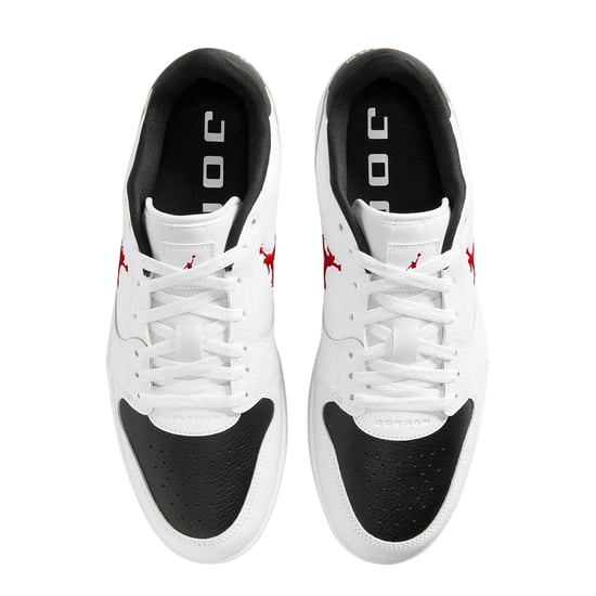 Nike - "Air Jordan Court Connect" Sneaker für Herren, Leder (Weiß/Rot/Schwarz) - Image 3