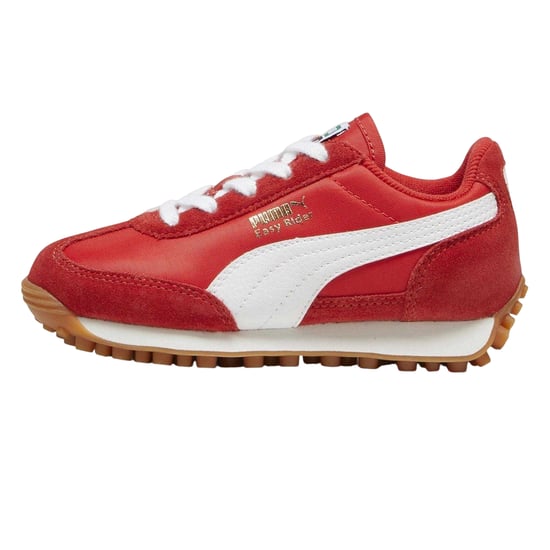 Puma - "Easy Rider" Vintage Sneaker für Kinder, Wildleder (Rot/Weiß) - Image 2