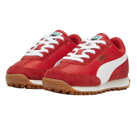 Puma - "Easy Rider" Vintage Sneaker für Kinder, Wildleder (Rot/Weiß) - Image 4