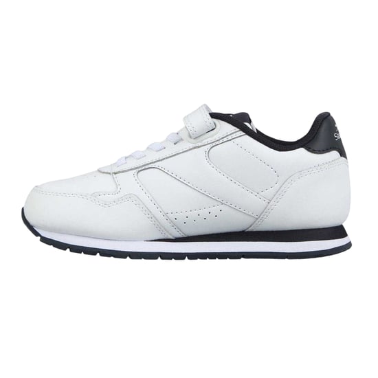 Slazenger - "Classic" Sneaker für Kinder, Beschichtetes Leder, Klettverschluss (Weiß/Marine) - Image 2