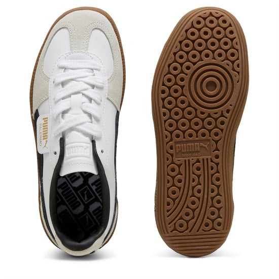 Puma - "Palermo" Klassisch Sneaker für Jungen, Leder, Flach (Weiß/Schwarz) - Image 3