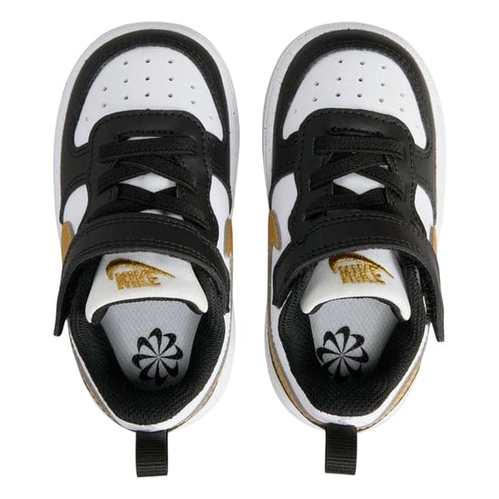 Nike - "Court Borough" Sneaker für Kinder, Leder (Schwarz/Gold) - Image 4