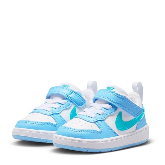 Nike - "Court Borough" Sneaker für Kinder, Leder (Weiß/Blau) - Image 3