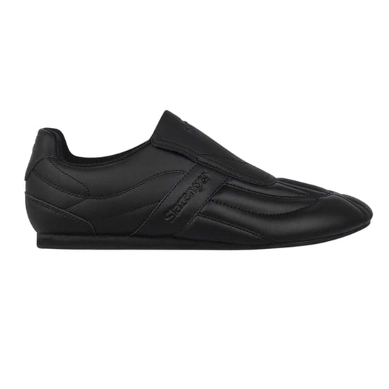 Slazenger - "Warrior" Sneaker für Herren, Leder, Zum Anschlüpfen (Schwarz/Holzkohle) - Image 1