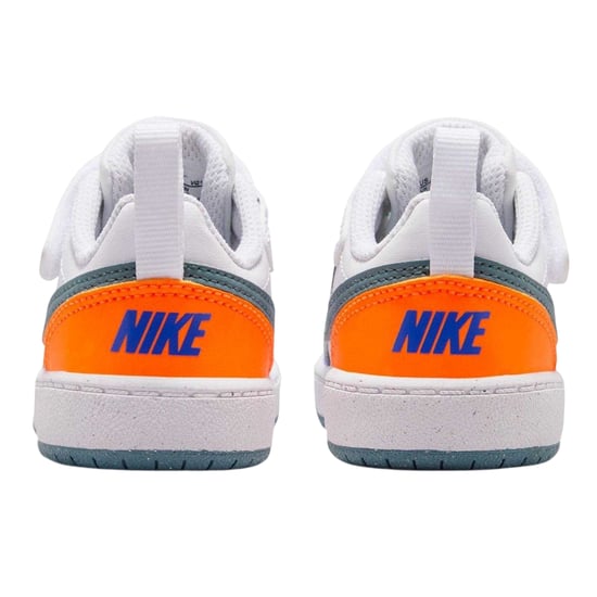Nike - "Court Borough" Sneaker für Kinder, Leder (Weiß/Blau/Orange) - Image 2