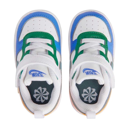 Nike - "Court Borough" Sneaker für Kinder, Leder (Weiß/Blau/Orange) - Image 4