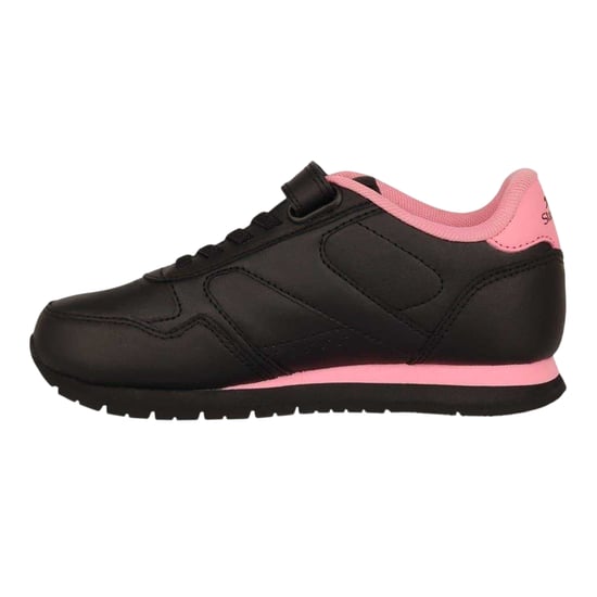 Slazenger - "Classic" Sneaker für Kinder, Beschichtetes Leder, Klettverschluss (Schwarz/Pink) - Image 3