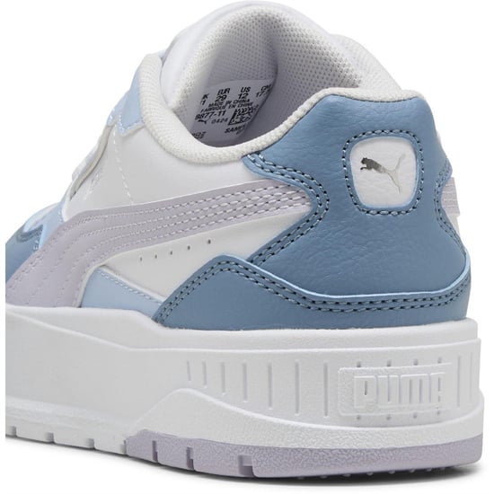 Puma - "Karmen II" Sneaker für Kinder, Leder, Plattform-Absatz (Weiß/Flieder) - Image 5