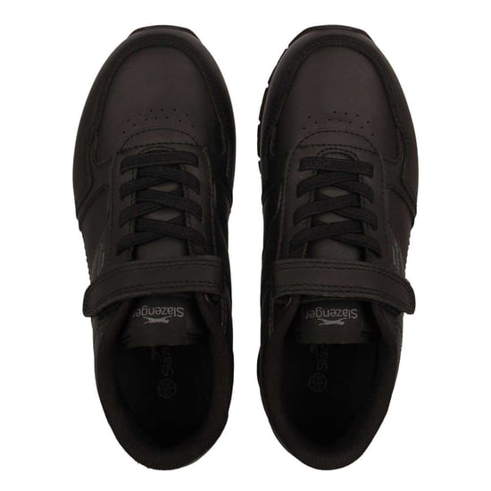 Slazenger - "Classic" Sneaker für Kinder, Beschichtetes Leder, Klettverschluss (Schwarz) - Image 4