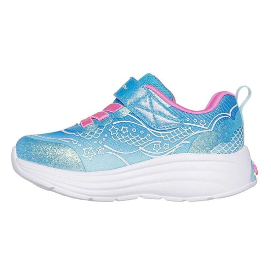 Skechers - Meerjungfrau Sneaker für Kinder, Leder, Aufleuchtend (Blau) - Image 2