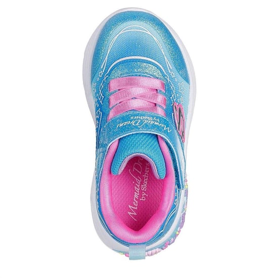 Skechers - Meerjungfrau Sneaker für Kinder, Leder, Aufleuchtend (Blau) - Image 3