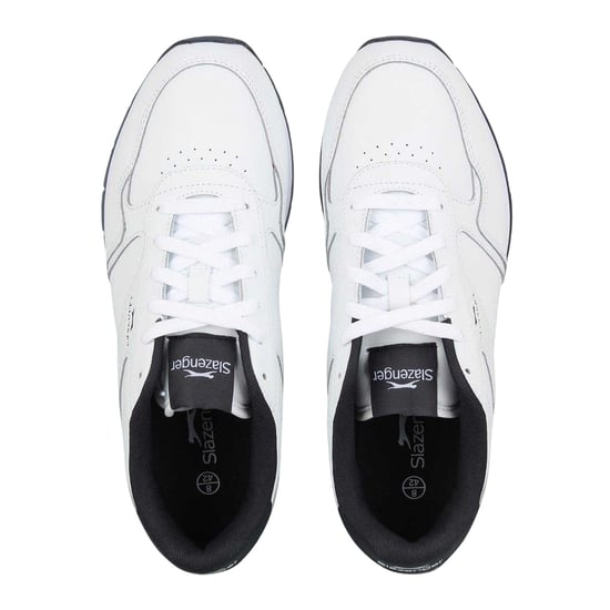 Slazenger - Klassisch Sneaker für Herren, Beschichtetes Leder (Weiß/Marine) - Image 4