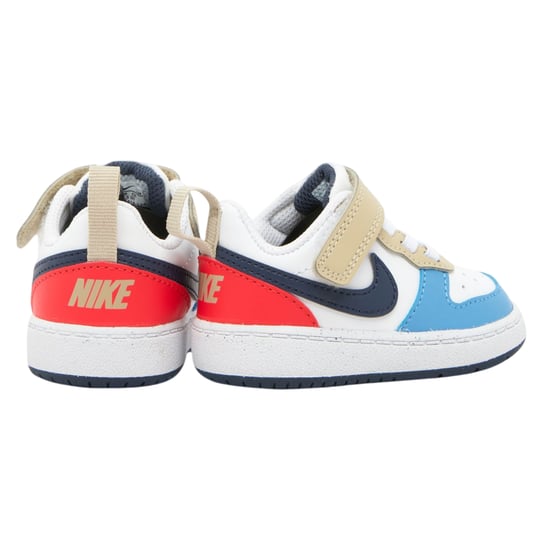 Nike - "Court Borough" Sneaker für Kinder, Leder (Weiß/Blau/Rot) - Image 2