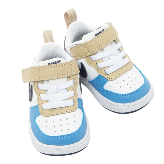 Nike - "Court Borough" Sneaker für Kinder, Leder (Weiß/Blau/Rot) - Image 3