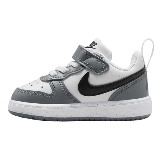 Nike - "Court Borough" Sneaker für Kinder, Leder (Weiß/Schwarz/Grau) - Image 3