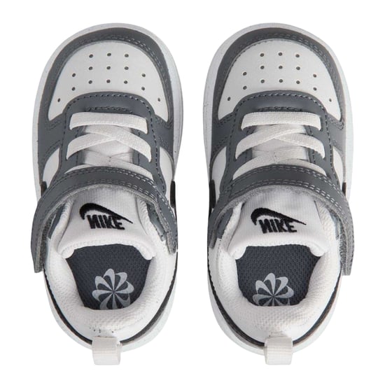 Nike - "Court Borough" Sneaker für Kinder, Leder (Weiß/Schwarz/Grau) - Image 4