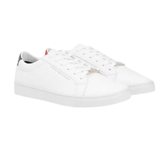 Tommy Hilfiger - "Essential" Sneaker für Damen, Leder, Flach (Weiß) - Image 1