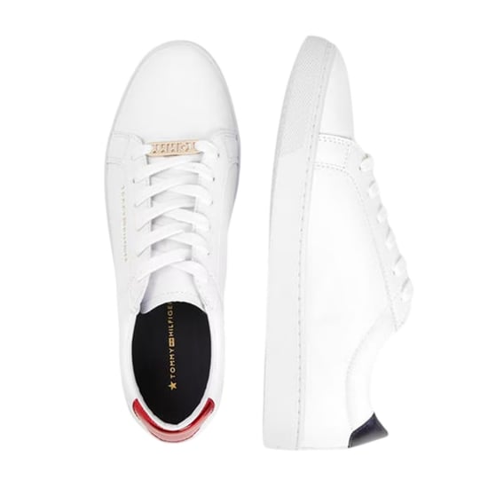Tommy Hilfiger - "Essential" Sneaker für Damen, Leder, Flach (Weiß) - Image 4