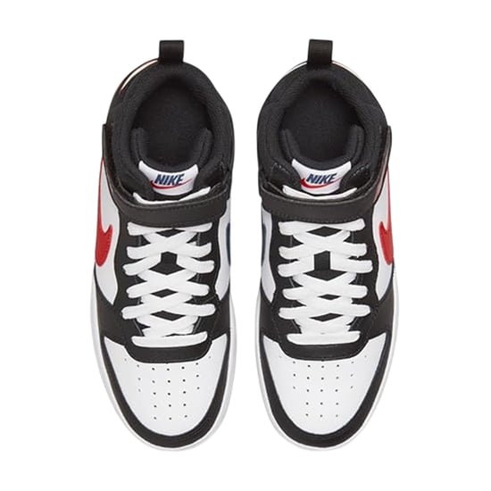 Nike - "Court Borough" High Top Turnschuhe für Jungen (Weiß/Schwarz/Rot) - Image 3