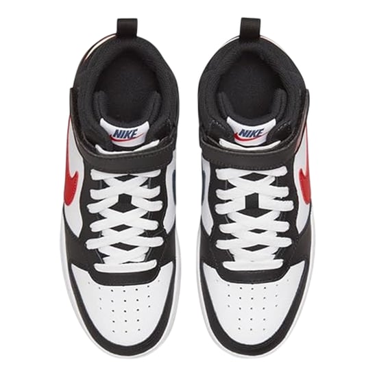 Nike - "Court Borough" High Top Turnschuhe für Jungen, Hoch geschnitten, Flach (Schwarz/Rot/Weiß) - Image 4