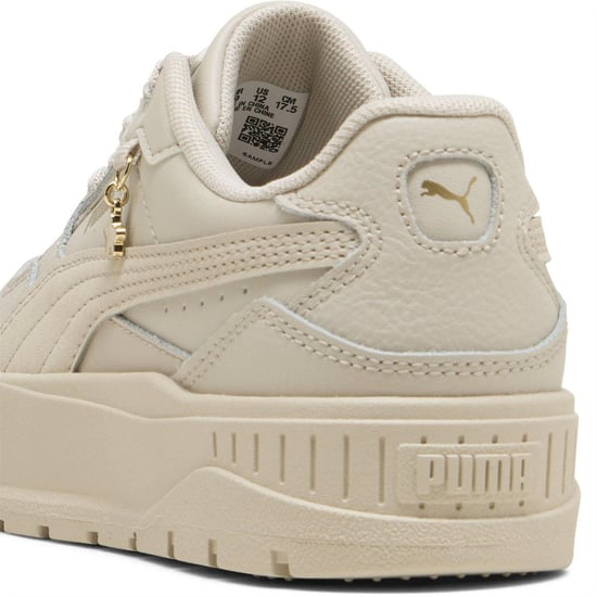 Puma - "Karmen II" Sneaker für Kinder, Leder, Plattform-Absatz (Silber) - Image 5