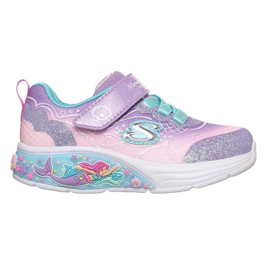 Skechers - Meerjungfrau Sneaker für Kinder, Leder, Aufleuchtend (Violett) - Image 1