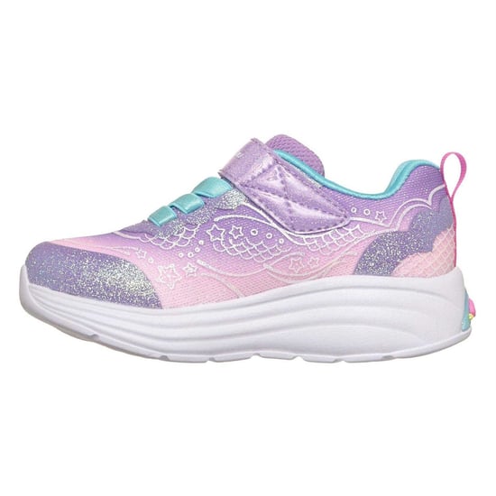 Skechers - Meerjungfrau Sneaker für Kinder, Leder, Aufleuchtend (Violett) - Image 2