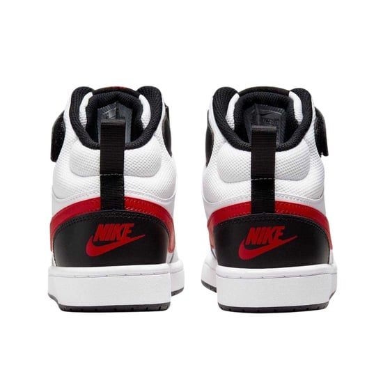 Nike - "Court Borough" High Top Turnschuhe für Jungen, Hoch geschnitten, Flach (Weiß/Schwarz/Rot) - Image 2