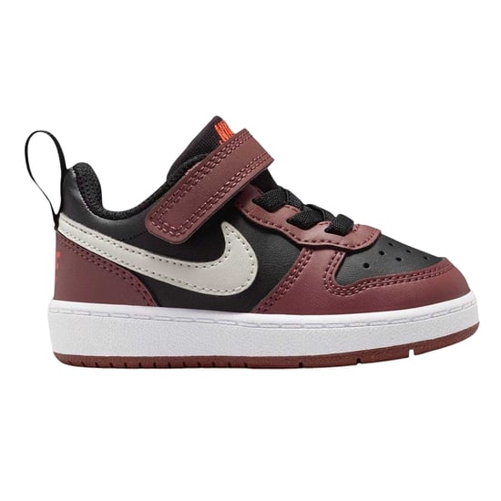Nike - "Court Borough" Sneaker für Kinder, Leder (Schwarz/Rot) - Image 1
