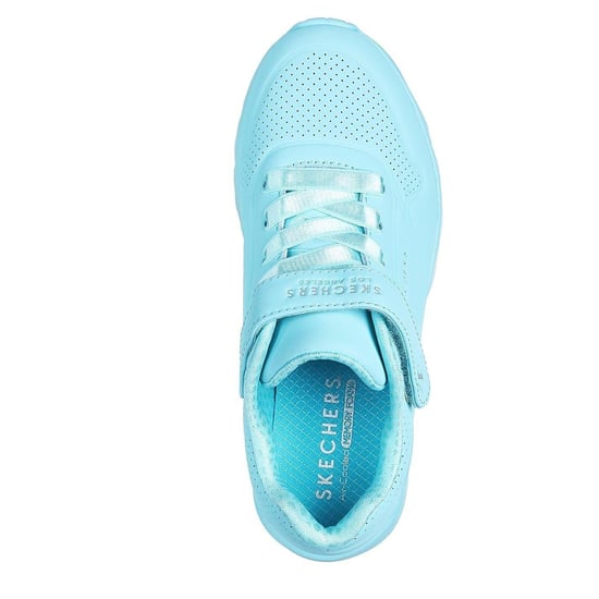 Skechers - "Uno Lite" Sneaker für Kinder, Leder (Türkis) - Image 3