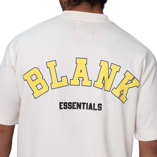 Blank Essentials - "College" T-Shirt für Herren, Übergroß (Knochen) - Image 3